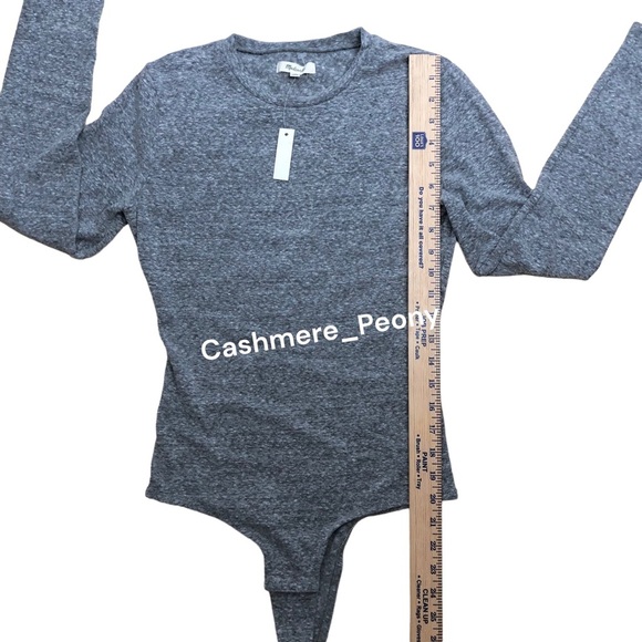 Madewell Heather Gray Crewneck Thong Bodysuit - Picture 10 of 12